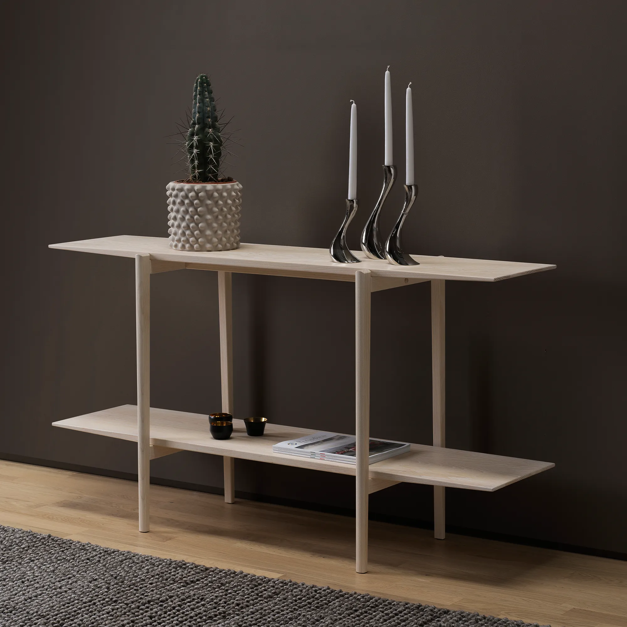 Calpe sideboard white oiled ash in hallway