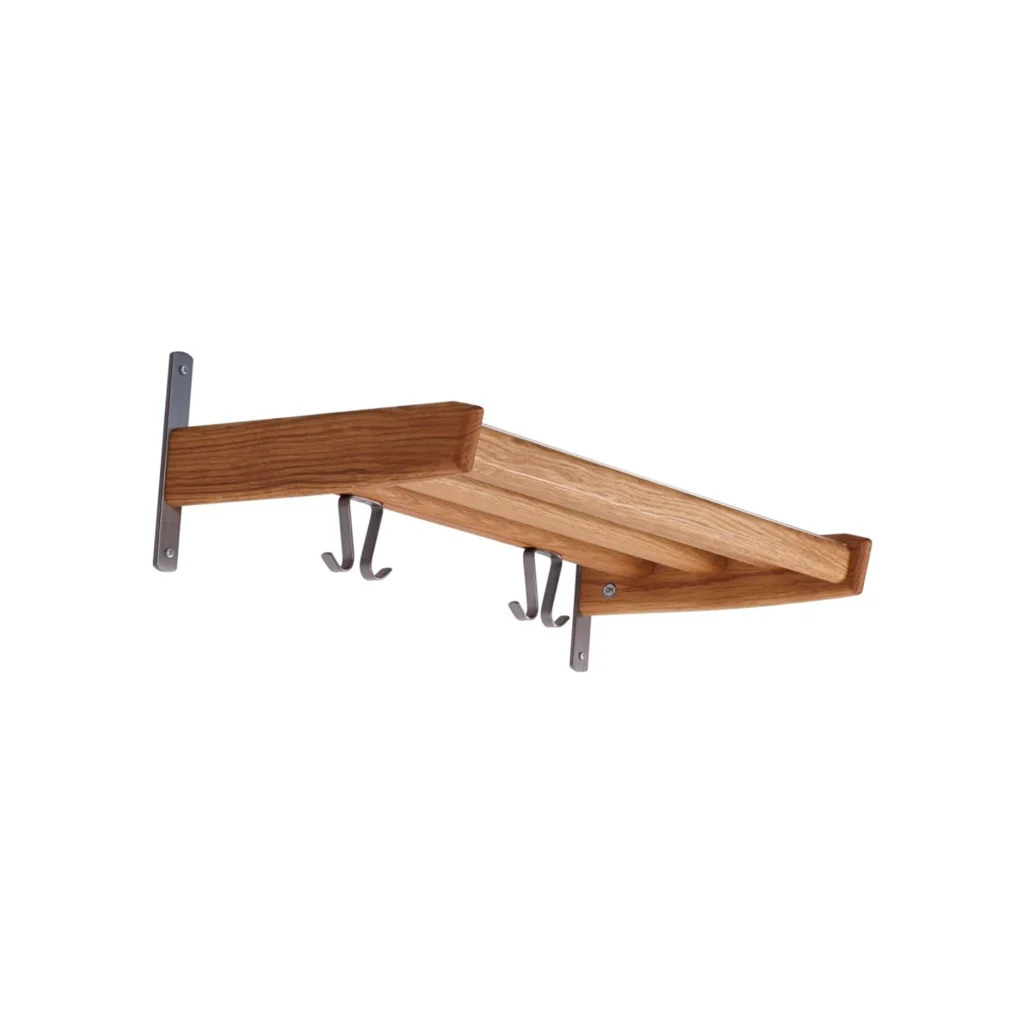 Meja coat rack 1 tier width 59 cm in lacquered oak