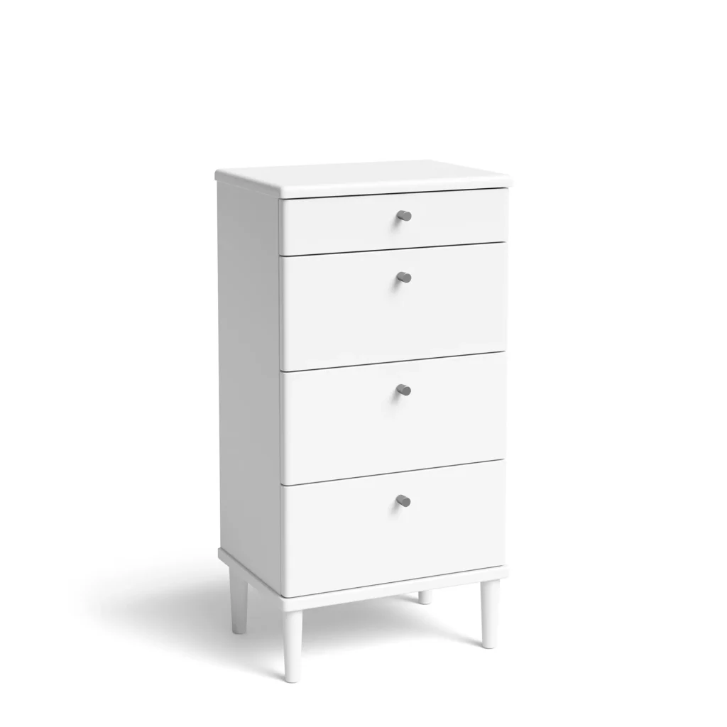 Meja dresser in white lacquer with four drawers H78