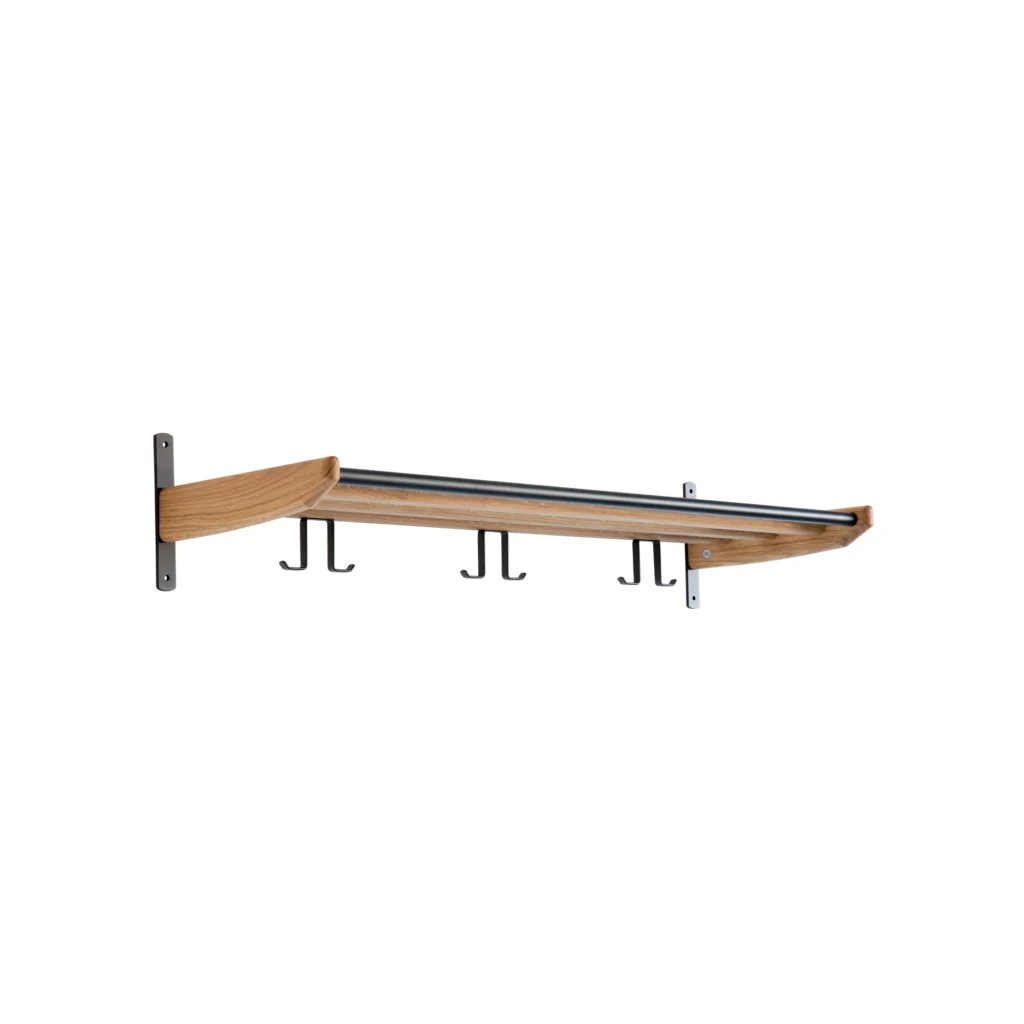 Cora coat rack in lacquered oak L90