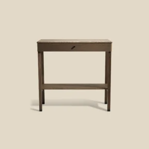 Cora sideboard in smoked oak on beige background