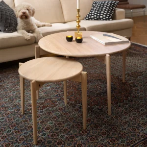 Tilia coffee tables in white oiled oak in livingroom